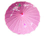 PARASOL UMBRELLA Chinese Japanese Bamboo Flower Pattern Fabric 80cm Diameter - Light Pink V563-PARASOLUMB-LTPNK