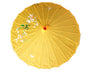PARASOL UMBRELLA Chinese Japanese Bamboo Flower Pattern Fabric 80cm Diameter - Yellow V563-PARASOLUMB-YLW