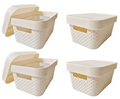 24x 5L Premium Plastic Storage Basket Container Box w/ Lid Dot Pattern (26.5*18*12.5cm) V563-PB0527-1BOX