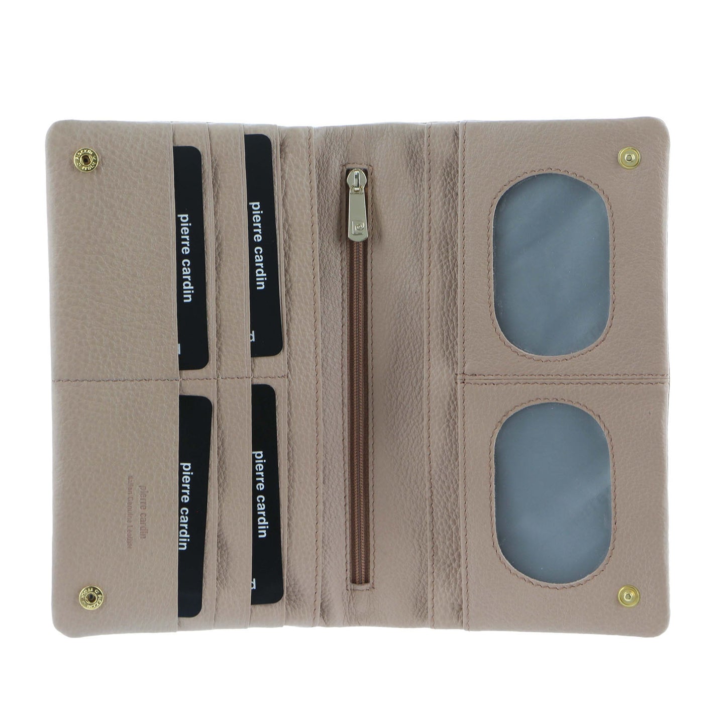 Pierre Cardin Ladies Womens Genuine Leather Bi-Fold RFID Purse Wallet - Blush V563-PC-10842-BLUSH
