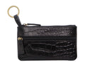 Pierre Cardin Ladies Womens Genuine Leather RFID Coin Purse Wallet - Black (Croc) V563-PC-1349-BLACK-CROC