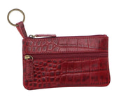 Pierre Cardin Ladies Womens Genuine Leather RFID Coin Purse Wallet - Red Croc V563-PC-1349-RED-CROC