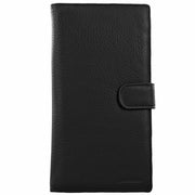 Pierre Cardin Leather Passport Holder Travel Wallet w/ RFID Protection - Black V563-PC-1886-BLK