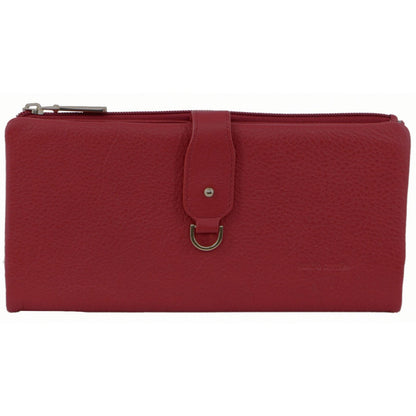 Pierre Cardin Womens RFID Italian Leather Wallet Purse Credit Card Holder - Red V563-PC-1887-RED