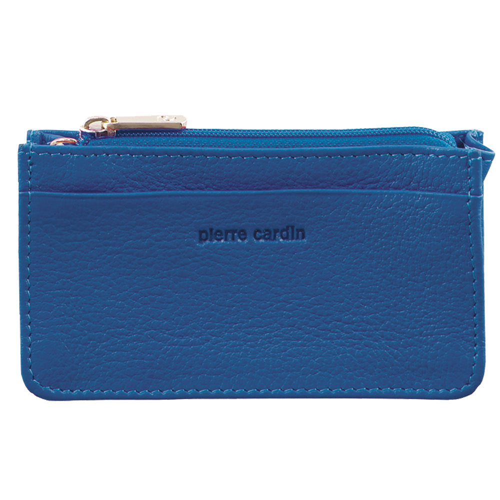 Pierre Cardin Womens Soft Italian Leather Coin Purse Holder Wallet - Aqua V563-PC-2277-AQUA