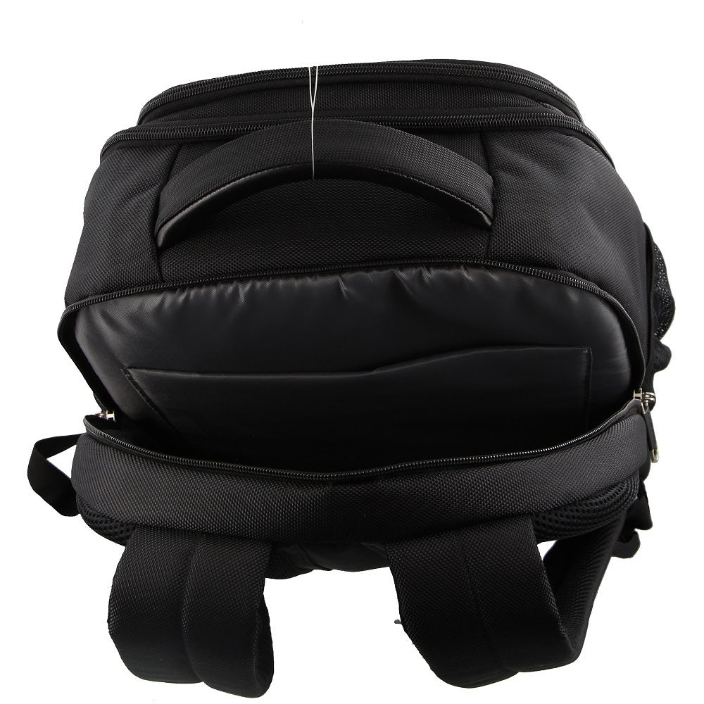 Pierre Cardin 30L Large Backpack Bag w 15" Laptop Sleeve Travel Luggage RFID - Black V563-PC-2647-BLACK