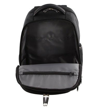Pierre Cardin 30L Large Backpack Bag w 15" Laptop Sleeve Travel Luggage RFID - Black V563-PC-2647-BLACK