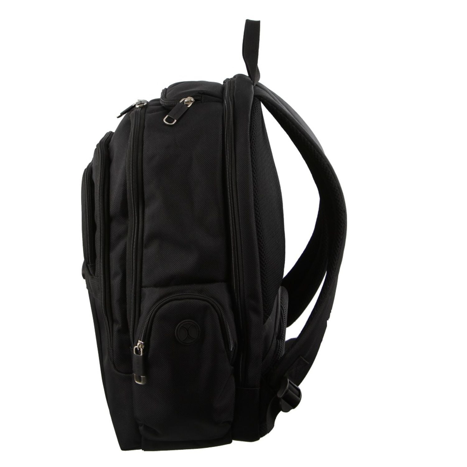 Pierre Cardin 30L Large Padded Backpack Bag w 13" Laptop Sleeve Travel Luggage - Black V563-PC-2649-BLK
