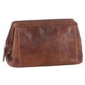 Pierre Cardin Mens Rustic Leather Toiletry Case Bag Travel - Cognac V563-PC-2803-COGNAC