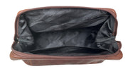 Pierre Cardin Mens Rustic Leather Toiletry Case Bag Travel - Cognac V563-PC-2803-COGNAC