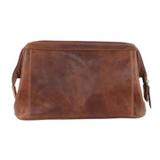 Pierre Cardin Mens Rustic Leather Toiletry Case Bag Travel - Cognac V563-PC-2803-COGNAC