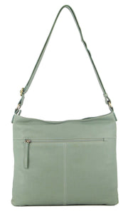 Pierre Cardin Womens Woven Leather Flap Cross-Body Bag Handbag - Mint V563-PC-3281-MINT