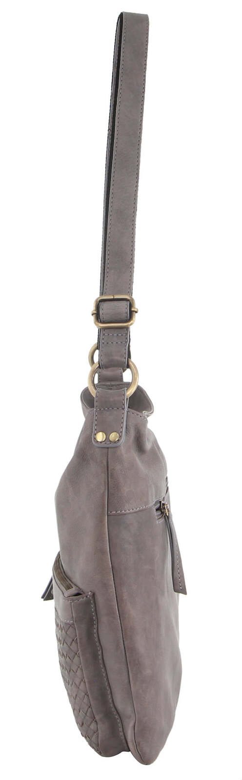 Pierre Cardin Woven Leather Ladies Cross-Body Bag Handbag V563-PC-3281-SBLUE