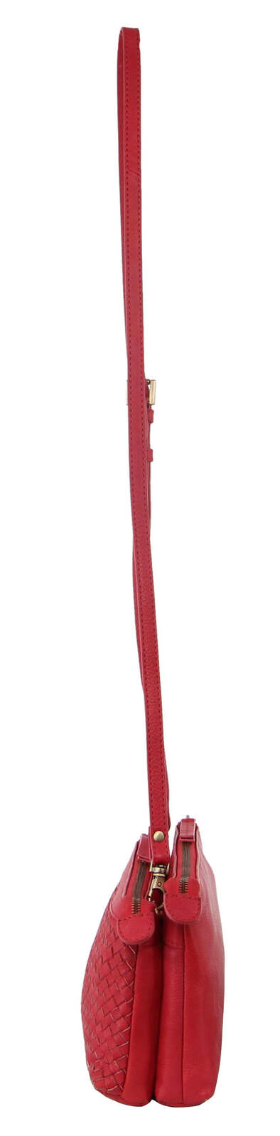 Pierre Cardin Woven Ladies Crossbody/ Clutch Bag - Red V563-PC-3283-RED