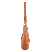 Pierre Cardin Womens Leather Perforated Cross-Body Bag - Cognac V563-PC-3343-COGN