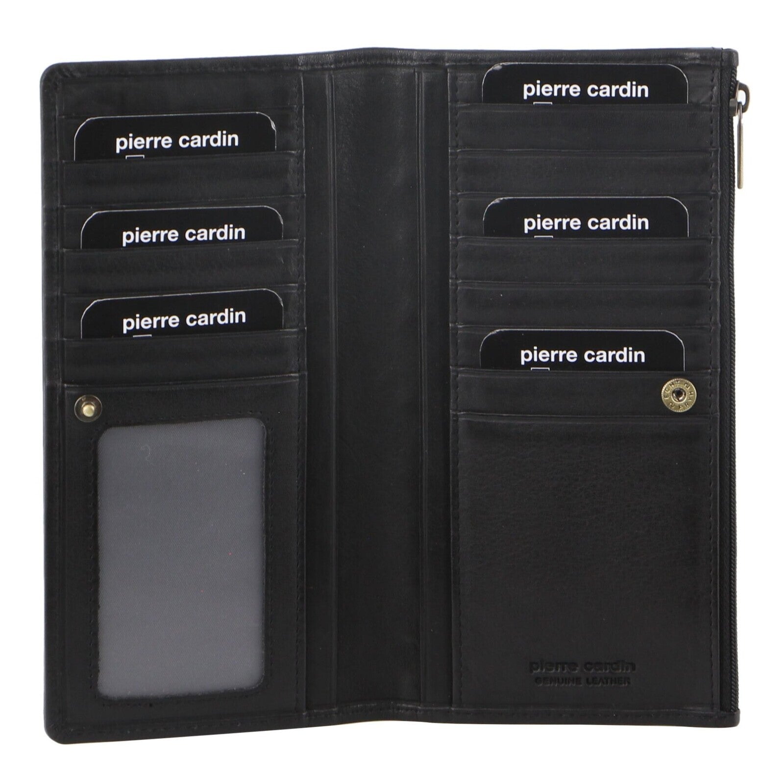 Pierre Cardin Perforated Leather Ladies Handy Travel Wallet - Black V563-PC-3351-BLACK