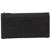 Pierre Cardin Perforated Leather Ladies Handy Travel Wallet - Black V563-PC-3351-BLACK
