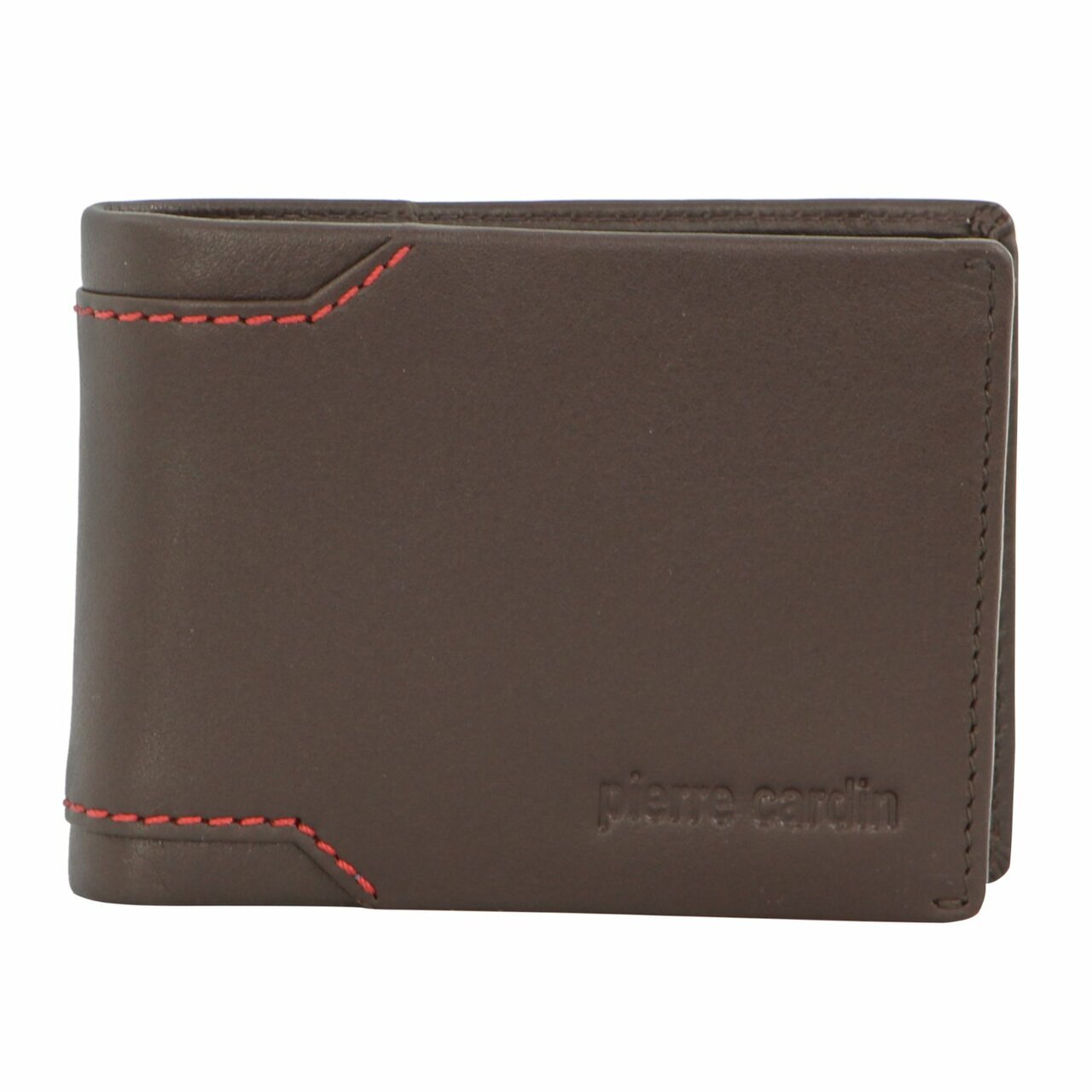 Pierre Cardin Soft Italian Leather Mens Bi-Fold Wallet with Central Flap - Brown V563-PC-3399-BRN