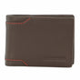 Pierre Cardin Soft Italian Leather Mens Bi-Fold Wallet with Central Flap - Brown V563-PC-3399-BRN