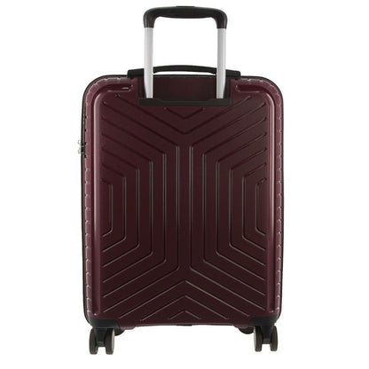 Pierre Cardin x Milleni 3-Piece Hardshell Super Light Luggage Bags Travel Suitcase - Burgundy/White V563-PC-3550-BURG-SETOF3