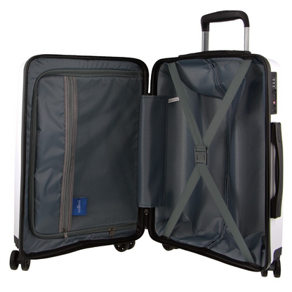 Pierre Cardin x Milleni 3-Piece Hardshell Super Light Luggage Bags Travel Suitcase - Burgundy/White V563-PC-3550-BURG-SETOF3