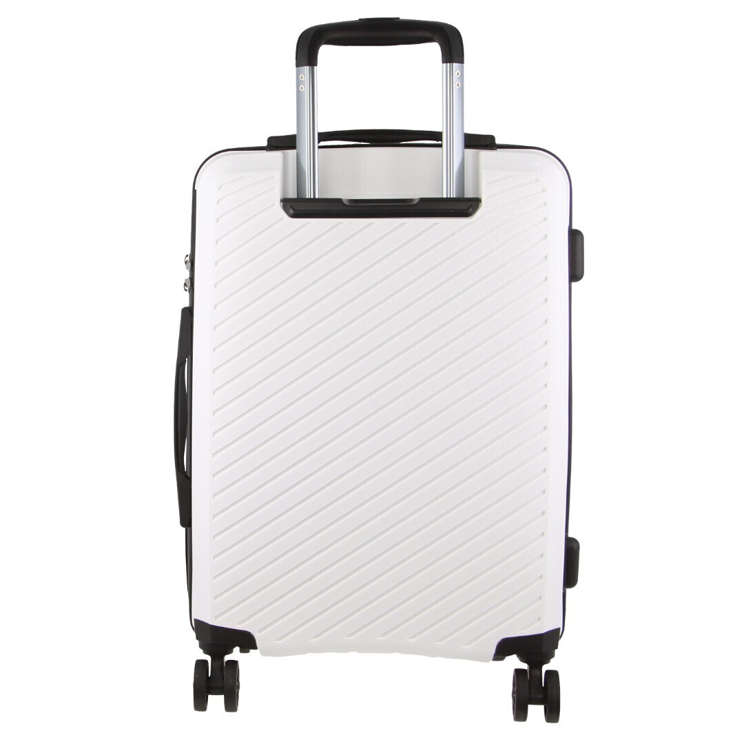 Pierre Cardin x Milleni 3-Piece Hardshell Super Light Luggage Bags Travel Suitcase - Burgundy/White V563-PC-3550-BURG-SETOF3