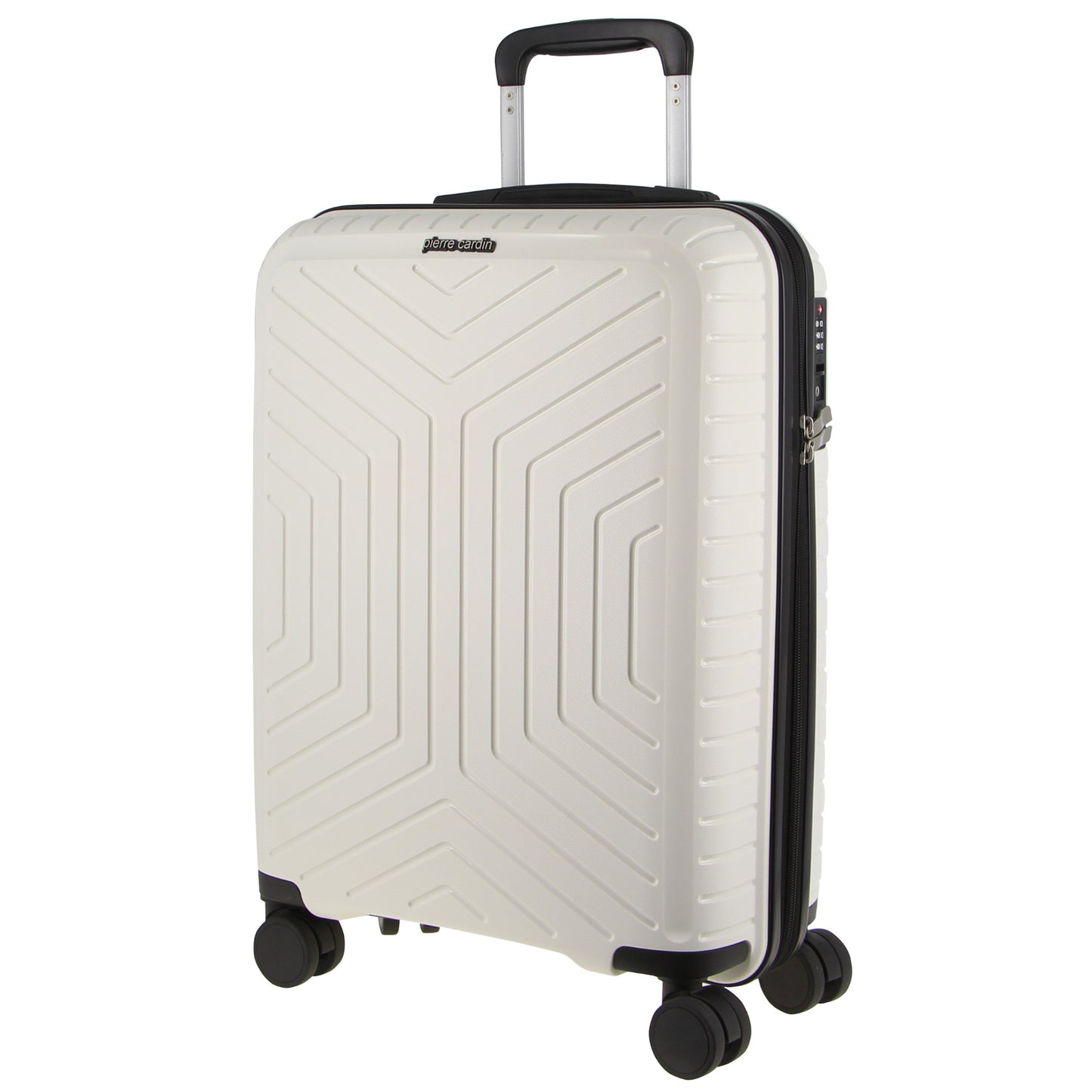 Pierre Cardin 76cm Large Hard-Shell Suitcase Travel Luggage Bag - White V563-PC-3550L-WHITE