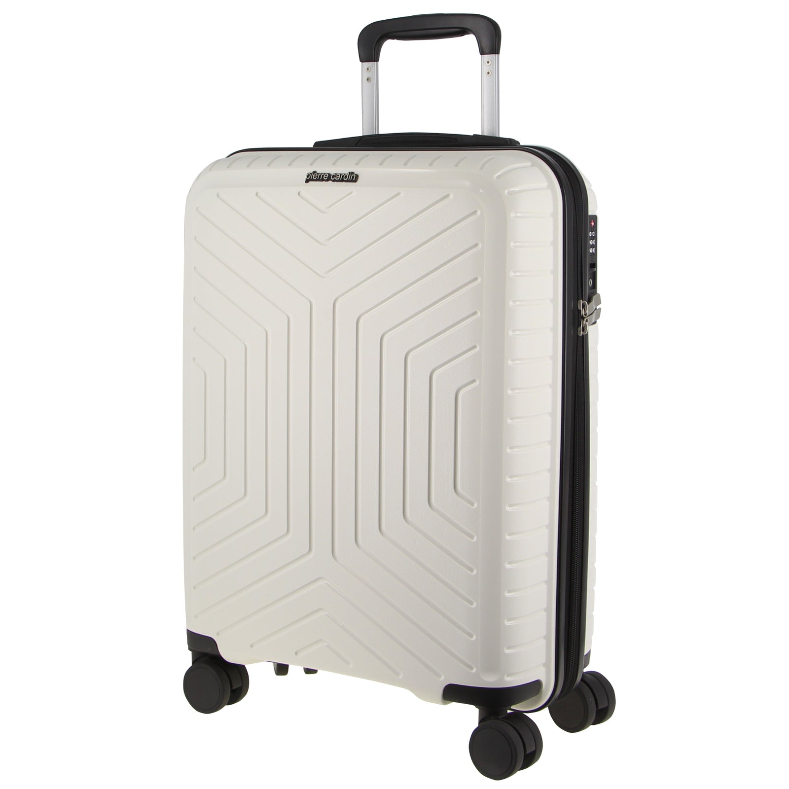 Pierre Cardin 76cm Large Hard-Shell Suitcase Travel Luggage Bag - White V563-PC-3550L-WHITE