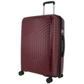 Pierre Cardin 65cm/89L Medium Hard-Shell Checked Suitcase Travel Luggage Bag - Burgundy V563-PC-3550M-BURGUNDY