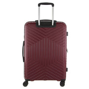 Pierre Cardin 65cm/89L Medium Hard-Shell Checked Suitcase Travel Luggage Bag - Burgundy V563-PC-3550M-BURGUNDY