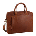 Pierre Cardin Leather Multi-Handle 15" Laptop Computer Bag - Tan V563-PC-3591-TAN
