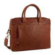 Pierre Cardin Leather Multi-Handle 15" Laptop Computer Bag - Tan V563-PC-3591-TAN
