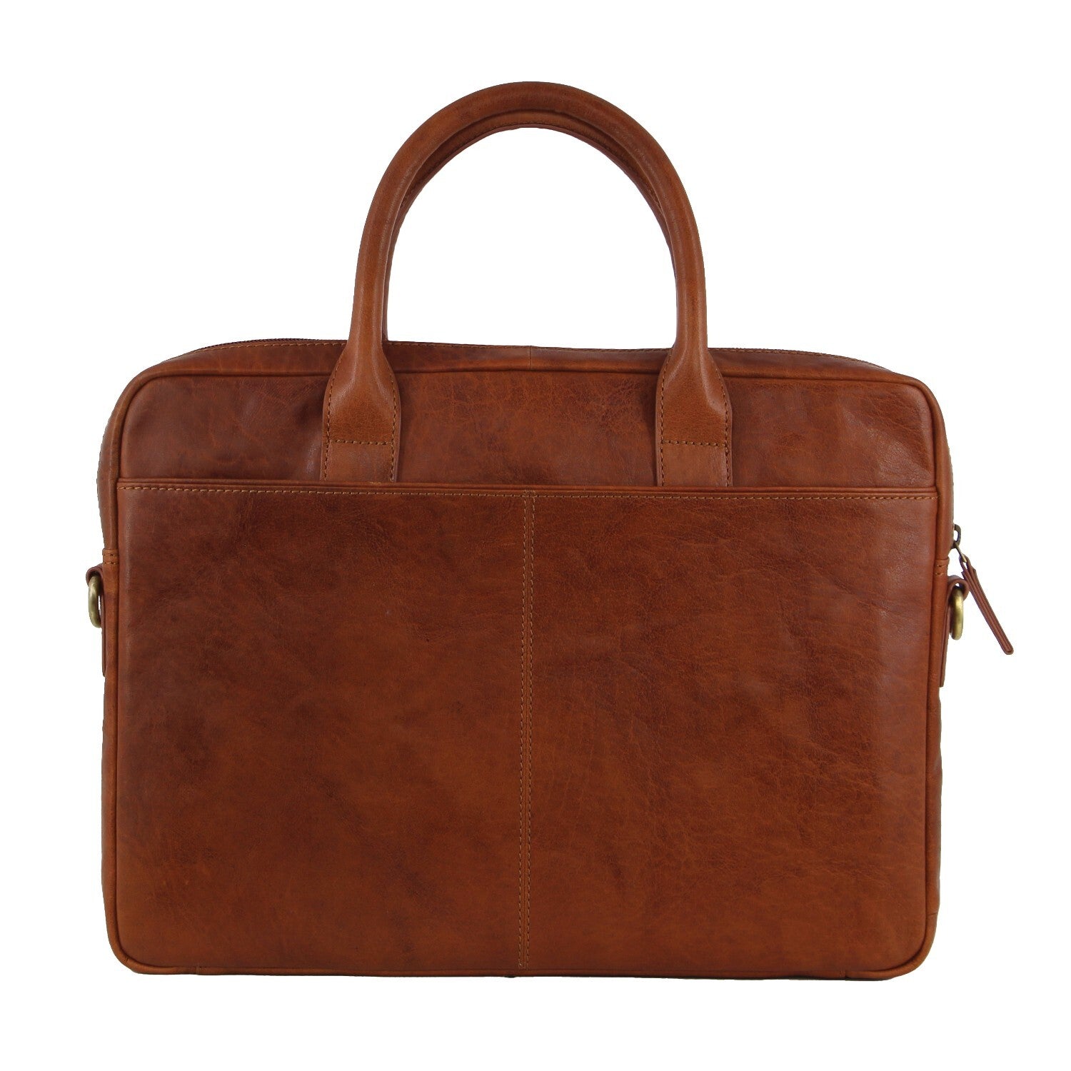 Pierre Cardin Leather Multi-Handle 15" Laptop Computer Bag - Tan V563-PC-3591-TAN
