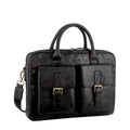 Pierre Cardin Leather Multi-Compartment Business 15" Laptop Bag - Black V563-PC-3594-BLK