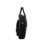 Pierre Cardin Leather Multi-Compartment Business 15" Laptop Bag - Black V563-PC-3594-BLK