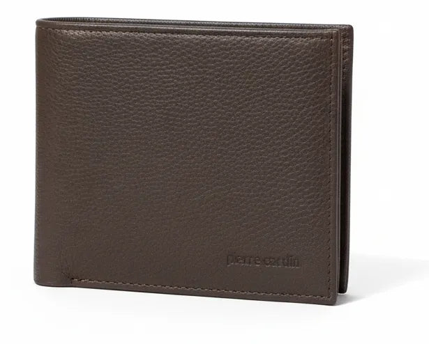Pierre Cardin Mens Leather Tri Fold Wallet w/ RFID Protection - Brown V563-PC-8781-BROWN