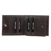 Pierre Cardin Mens Leather Tri Fold Wallet w/ RFID Protection - Brown V563-PC-8781-BROWN