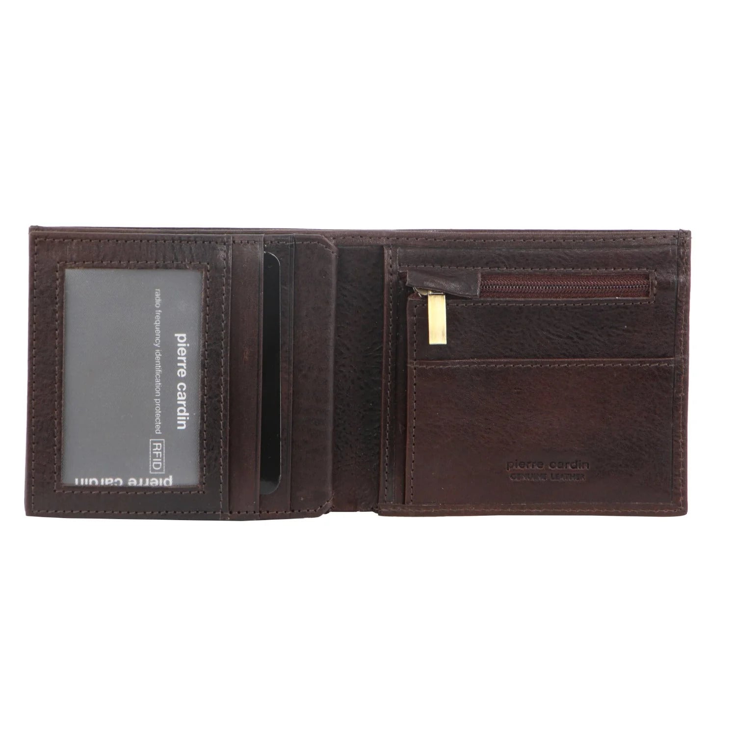 Pierre Cardin Mens Wallet Tri Fold Leather w/ RFID Protection - Chocolate V563-PC-8781-CHOCOLATE