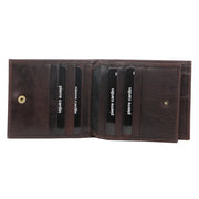 Pierre Cardin Mens Wallet Tri Fold Leather w/ RFID Protection - Chocolate V563-PC-8781-CHOCOLATE