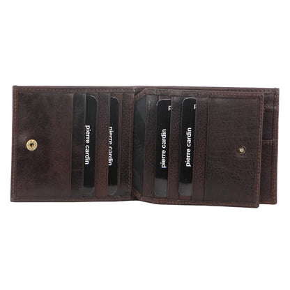 Pierre Cardin Mens Wallet Tri Fold Leather w/ RFID Protection - Chocolate V563-PC-8781-CHOCOLATE