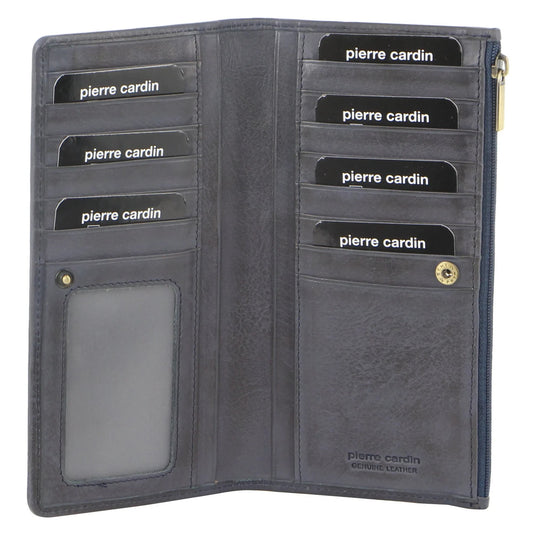 Pierre Cardin Womens Soft Italian Leather RFID Purse Wallet - Teal V563-PC-9130-TEAL