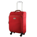 Pierre Cardin 40L Cabin Soft-Shell Suitcase Travel Luggage Bag 4-Wheel Case - Red V563-PC2452-RED