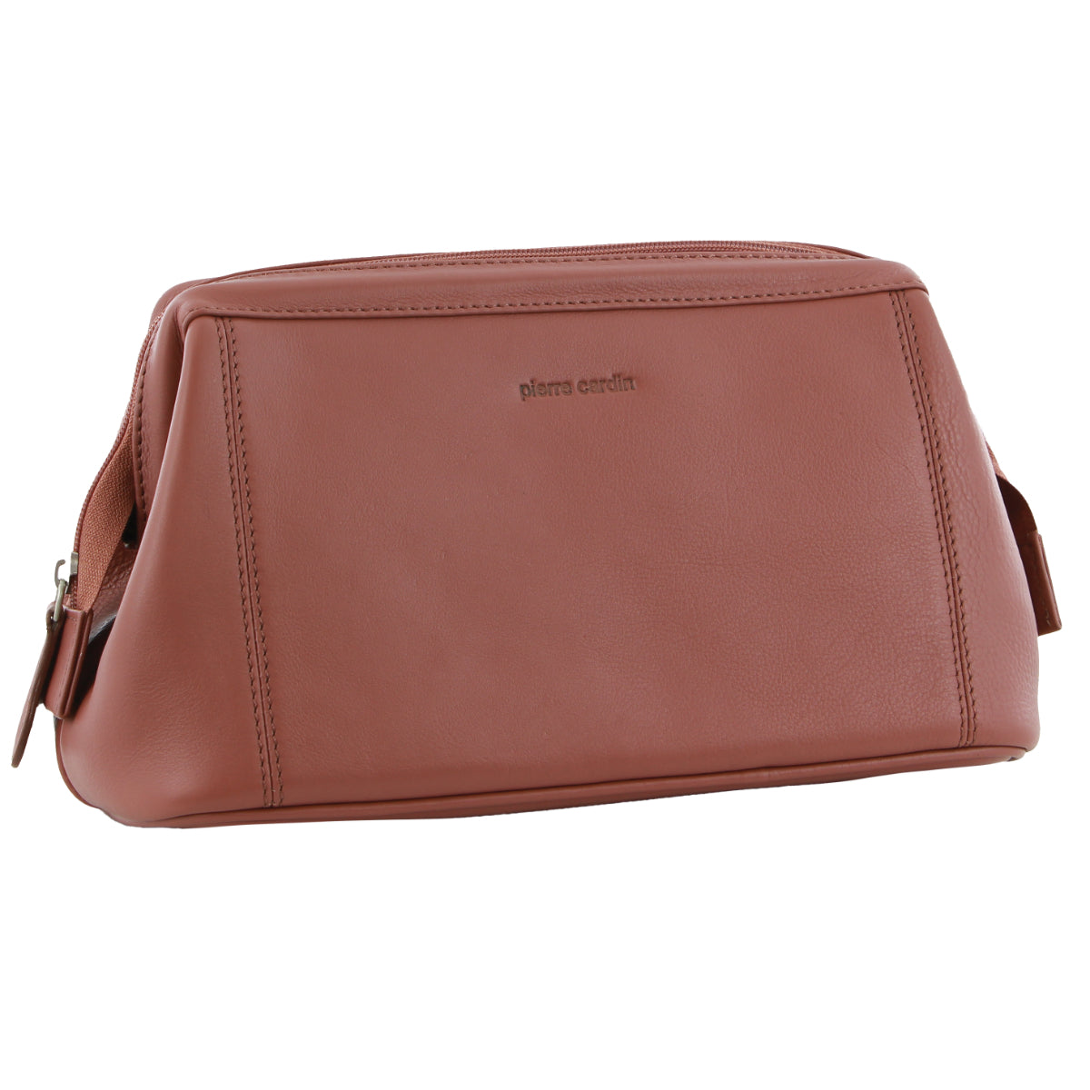 Pierre Cardin Mens Rustic Leather Toiletry Case Bag Travel - Casia Rose V563-PC2803-ROSE