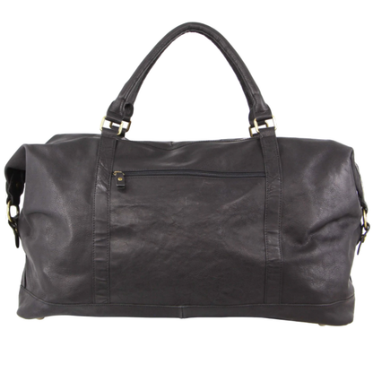Pierre Cardin Mens Leather Business Overnight Bag Luggage Duffle Weekend Travel - Black V563-PC3134-BLACK