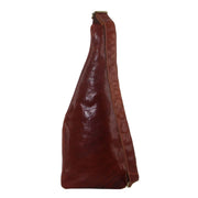 Pierre Cardin Mens Sling Bag Rustic Leather Crossbody Chest Backpack - Chestnut V563-PC3229-CHESTNUT