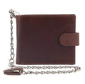 Pierre Cardin Zip Around Mens Leather Wallet with Chain in Chestnut V563-PC3274-CHESTNUT