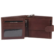 Pierre Cardin Zip Around Mens Leather Wallet with Chain in Chestnut V563-PC3274-CHESTNUT