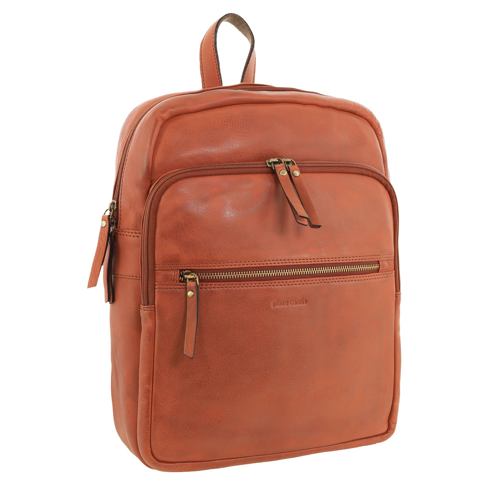 Pierre Cardin Womens Vintage Backpack Bag in Cognac V563-PC3332-COGNAC