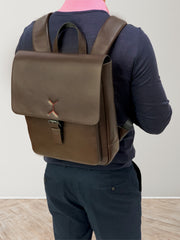 Pierre Cardin Premium Leather Backpack Travel Bag Satchel - Brown V563-PC3386-BROWN
