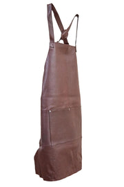 Pierre Cardin Professional Leather Apron Butcher Woodwork Hairdressing Barber Chef - Brown V563-PC3432-BROWN
